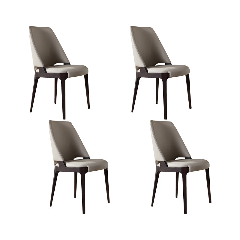 Modern Style Dining Chairs Upholstered Kitchen Chairs with Wood Legs