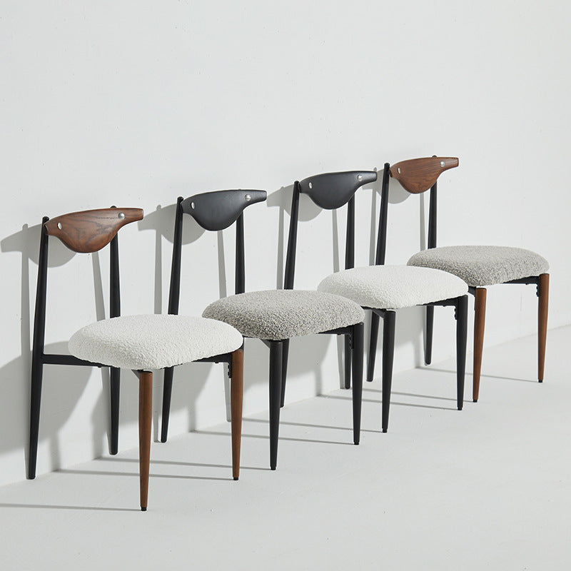 Industrial Style Armless Dining Chairs Solid Wood Open Back Chairs for Bedroom Clearhalo 'Dining Chairs' 'Dining Tables & Seating' 'dining_chair' 'furn' 'furn_dining_chair' 'Furniture' 'Kitchen & Dining Furniture' 7224462