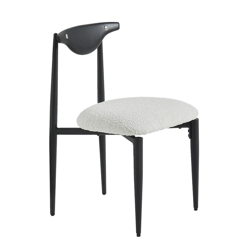 Industrial Style Armless Dining Chairs Solid Wood Open Back Chairs for Bedroom Black White 1 Piece Clearhalo 'Dining Chairs' 'Dining Tables & Seating' 'dining_chair' 'furn' 'furn_dining_chair' 'Furniture' 'Kitchen & Dining Furniture' 7224463