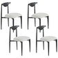 Industrial Style Armless Dining Chairs Solid Wood Open Back Chairs for Bedroom Black White 4 Piece Set Clearhalo 'Dining Chairs' 'Dining Tables & Seating' 'dining_chair' 'furn' 'furn_dining_chair' 'Furniture' 'Kitchen & Dining Furniture' 7224467