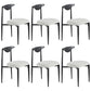 Industrial Style Armless Dining Chairs Solid Wood Open Back Chairs for Bedroom Black White 6 Piece Set Clearhalo 'Dining Chairs' 'Dining Tables & Seating' 'dining_chair' 'furn' 'furn_dining_chair' 'Furniture' 'Kitchen & Dining Furniture' 7224469