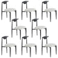 Industrial Style Armless Dining Chairs Solid Wood Open Back Chairs for Bedroom Black White 8 Piece Set Clearhalo 'Dining Chairs' 'Dining Tables & Seating' 'dining_chair' 'furn' 'furn_dining_chair' 'Furniture' 'Kitchen & Dining Furniture' 7224471