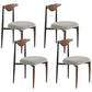 Industrial Style Armless Dining Chairs Solid Wood Open Back Chairs for Bedroom Brown Grey 4 Piece Set Clearhalo 'Dining Chairs' 'Dining Tables & Seating' 'dining_chair' 'furn' 'furn_dining_chair' 'Furniture' 'Kitchen & Dining Furniture' 7224477