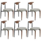Industrial Style Armless Dining Chairs Solid Wood Open Back Chairs for Bedroom Brown Grey 6 Piece Set Clearhalo 'Dining Chairs' 'Dining Tables & Seating' 'dining_chair' 'furn' 'furn_dining_chair' 'Furniture' 'Kitchen & Dining Furniture' 7224478