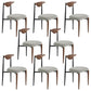 Industrial Style Armless Dining Chairs Solid Wood Open Back Chairs for Bedroom Brown Grey 8 Piece Set Clearhalo 'Dining Chairs' 'Dining Tables & Seating' 'dining_chair' 'furn' 'furn_dining_chair' 'Furniture' 'Kitchen & Dining Furniture' 7224481