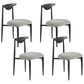 Industrial Style Armless Dining Chairs Solid Wood Open Back Chairs for Bedroom Black-Gray 4 Piece Set Clearhalo 'Dining Chairs' 'Dining Tables & Seating' 'dining_chair' 'furn' 'furn_dining_chair' 'Furniture' 'Kitchen & Dining Furniture' 7224484