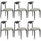 Industrial Style Armless Dining Chairs Solid Wood Open Back Chairs for Bedroom Black-Gray 6 Piece Set Clearhalo 'Dining Chairs' 'Dining Tables & Seating' 'dining_chair' 'furn' 'furn_dining_chair' 'Furniture' 'Kitchen & Dining Furniture' 7224485