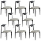 Industrial Style Armless Dining Chairs Solid Wood Open Back Chairs for Bedroom Black-Gray 8 Piece Set Clearhalo 'Dining Chairs' 'Dining Tables & Seating' 'dining_chair' 'furn' 'furn_dining_chair' 'Furniture' 'Kitchen & Dining Furniture' 7224486