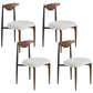 Industrial Style Armless Dining Chairs Solid Wood Open Back Chairs for Bedroom Brown White 4 Piece Set Clearhalo 'Dining Chairs' 'Dining Tables & Seating' 'dining_chair' 'furn' 'furn_dining_chair' 'Furniture' 'Kitchen & Dining Furniture' 7224489