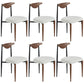 Industrial Style Armless Dining Chairs Solid Wood Open Back Chairs for Bedroom Brown White 6 Piece Set Clearhalo 'Dining Chairs' 'Dining Tables & Seating' 'dining_chair' 'furn' 'furn_dining_chair' 'Furniture' 'Kitchen & Dining Furniture' 7224490