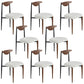 Industrial Style Armless Dining Chairs Solid Wood Open Back Chairs for Bedroom Brown White 8 Piece Set Clearhalo 'Dining Chairs' 'Dining Tables & Seating' 'dining_chair' 'furn' 'furn_dining_chair' 'Furniture' 'Kitchen & Dining Furniture' 7224491