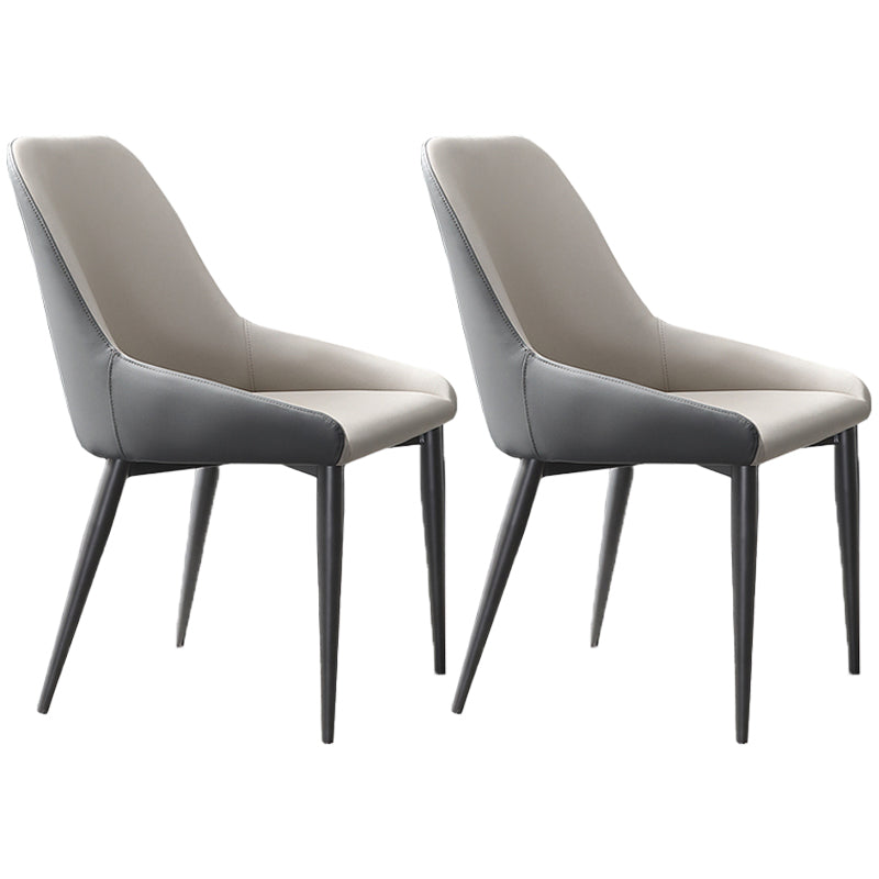 Industrial Style Arm Chair Faux Leather Parsons Chairs for Bedroom