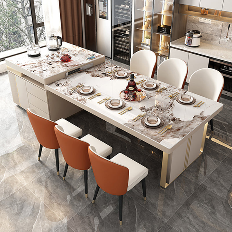 Industrial Style Armless Chair Faux Leather Parsons Chairs for Bedroom