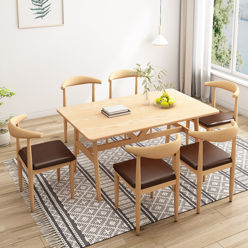 Moderne keuken eetstoelen open achterste eetkamerstoel met metalen basis