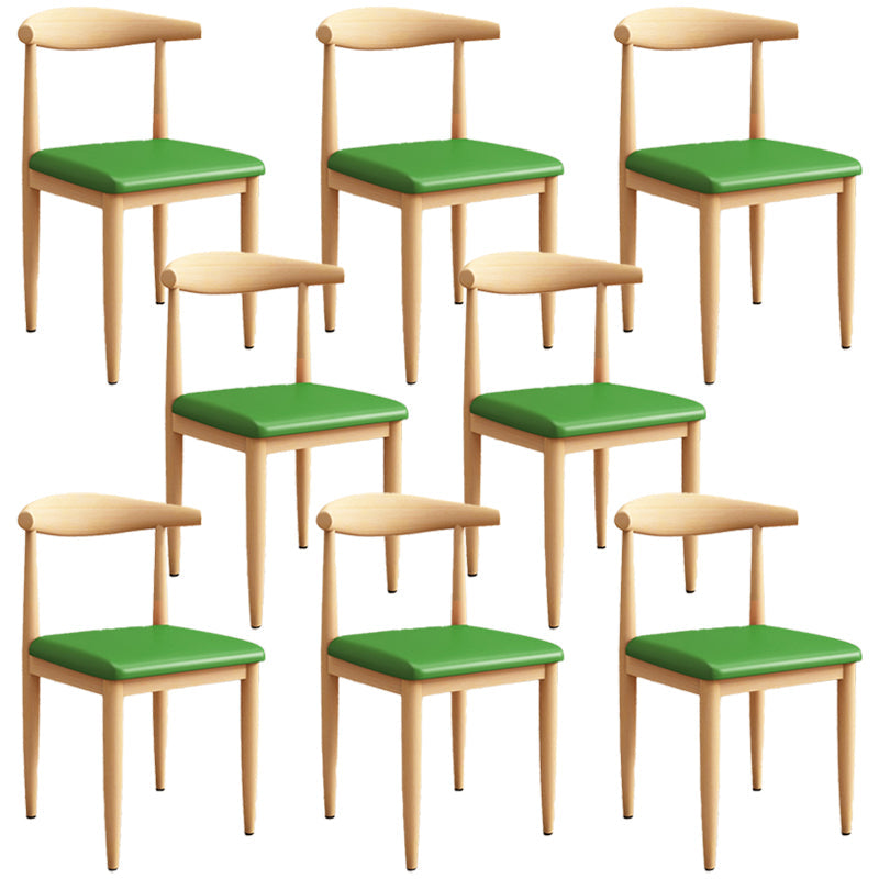 Moderne keuken eetstoelen open achterste eetkamerstoel met metalen basis