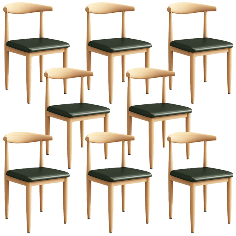 Moderne keuken eetstoelen open achterste eetkamerstoel met metalen basis