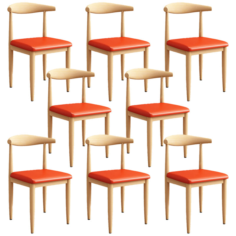 Moderne keuken eetstoelen open achterste eetkamerstoel met metalen basis