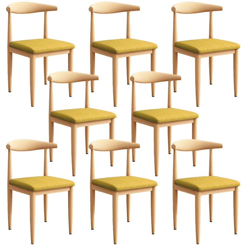 Moderne keuken eetstoelen open achterste eetkamerstoel met metalen basis