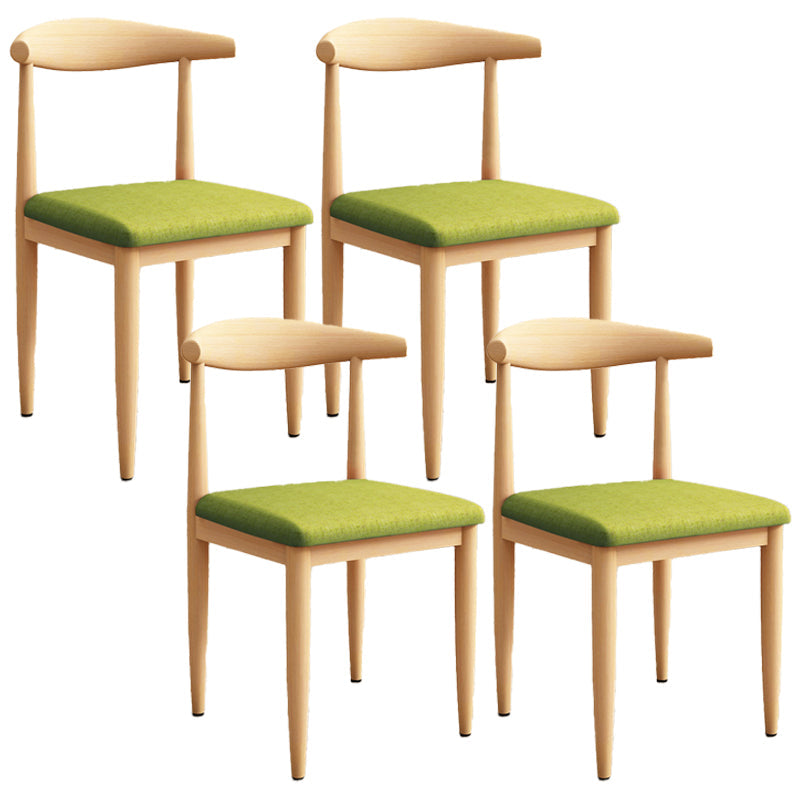 Moderne keuken eetstoelen open achterste eetkamerstoel met metalen basis