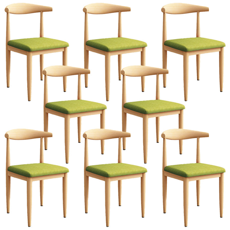 Moderne keuken eetstoelen open achterste eetkamerstoel met metalen basis