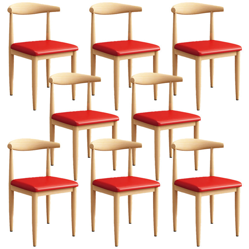 Moderne keuken eetstoelen open achterste eetkamerstoel met metalen basis