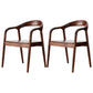 Solid Wood Dining Chairs Nordic Style Open Back Dining Chair Nut-Brown 2 Piece Set Clearhalo 'Dining Chairs' 'Dining Tables & Seating' 'dining_chair' 'furn' 'furn_dining_chair' 'Furniture' 'Kitchen & Dining Furniture' 7224587