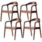 Solid Wood Dining Chairs Nordic Style Open Back Dining Chair Nut-Brown 4 Piece Set Clearhalo 'Dining Chairs' 'Dining Tables & Seating' 'dining_chair' 'furn' 'furn_dining_chair' 'Furniture' 'Kitchen & Dining Furniture' 7224589