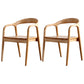 Solid Wood Dining Chairs Nordic Style Open Back Dining Chair Natural 2 Piece Set Clearhalo 'Dining Chairs' 'Dining Tables & Seating' 'dining_chair' 'furn' 'furn_dining_chair' 'Furniture' 'Kitchen & Dining Furniture' 7224597