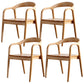 Solid Wood Dining Chairs Nordic Style Open Back Dining Chair Natural 4 Piece Set Clearhalo 'Dining Chairs' 'Dining Tables & Seating' 'dining_chair' 'furn' 'furn_dining_chair' 'Furniture' 'Kitchen & Dining Furniture' 7224599