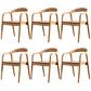 Solid Wood Dining Chairs Nordic Style Open Back Dining Chair Natural 6 Piece Set Clearhalo 'Dining Chairs' 'Dining Tables & Seating' 'dining_chair' 'furn' 'furn_dining_chair' 'Furniture' 'Kitchen & Dining Furniture' 7224602