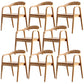 Solid Wood Dining Chairs Nordic Style Open Back Dining Chair Natural 8 Piece Set Clearhalo 'Dining Chairs' 'Dining Tables & Seating' 'dining_chair' 'furn' 'furn_dining_chair' 'Furniture' 'Kitchen & Dining Furniture' 7224603