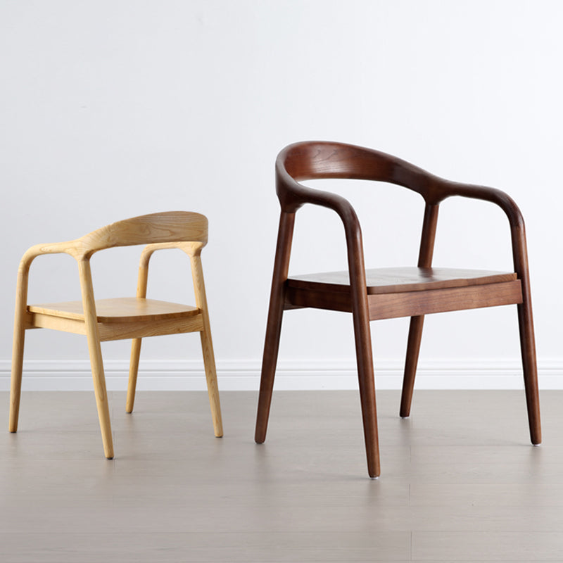 Solid Wood Dining Chairs Nordic Style Open Back Dining Chair Clearhalo 'Dining Chairs' 'Dining Tables & Seating' 'dining_chair' 'furn' 'furn_dining_chair' 'Furniture' 'Kitchen & Dining Furniture' 7224604