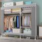 Modern Metal Frame Wardrobe Freestanding Wardrobe with Garment Rod