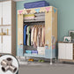 Modern Metal Frame Wardrobe Freestanding Wardrobe with Garment Rod