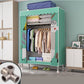 Modern Metal Frame Wardrobe Freestanding Wardrobe with Garment Rod