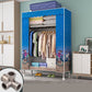 Modern Metal Frame Wardrobe Freestanding Wardrobe with Garment Rod