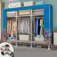 Modern Metal Frame Wardrobe Freestanding Wardrobe with Garment Rod