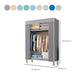 Modern Metal Frame Wardrobe Freestanding Wardrobe with Garment Rod