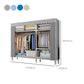 Modern Metal Frame Wardrobe Freestanding Wardrobe with Garment Rod