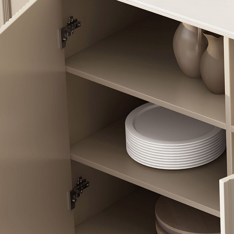 Soggiorno del soggiorno bianco tavolo a buffet in stile glam con cassetti e conservazione