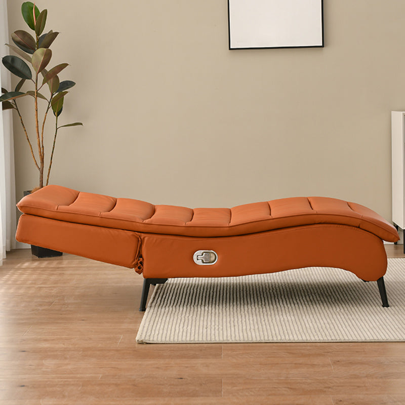 Sedia a schiera per poltrone in pelle con finta reclinabile in finta polpa di colore.