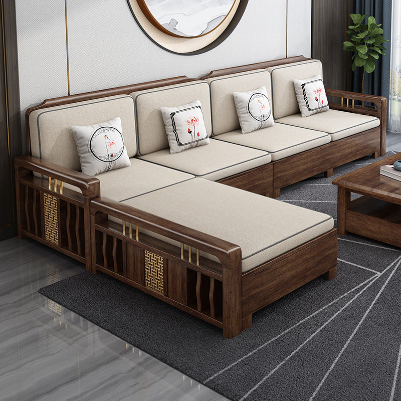 L-Shaped Square Arms Sofas Water Resistant Wooden Sectionals Clearhalo 'furn' 'furn_sectionals' 'Furniture' 'Living Room Furniture' 'Sectionals' 7225037