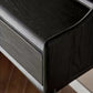 Modern Black Dressing Table Stool Set Wooden Vanity Dressing Table for Bedroom