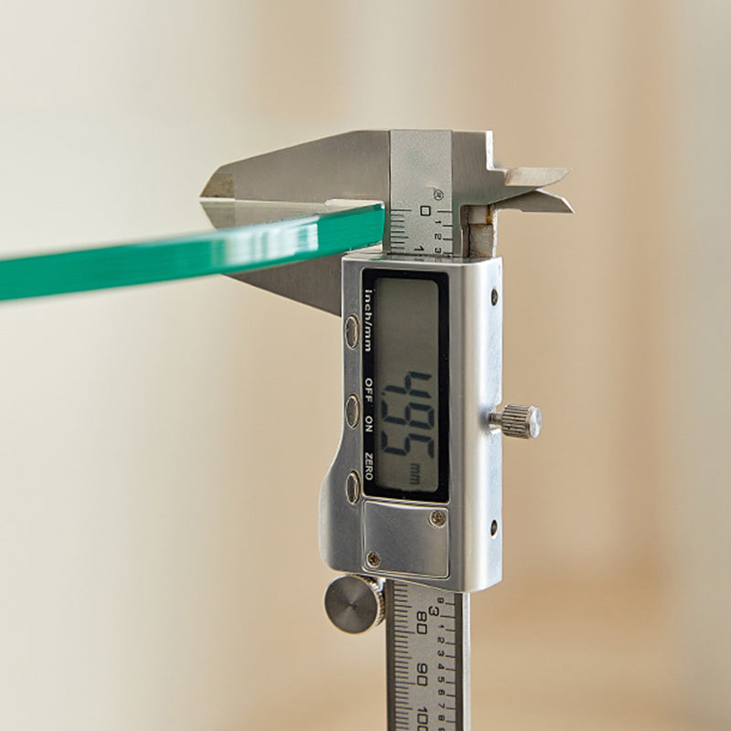 21" Wide Contemporary Corner Table Glass Clear Accent Side Table