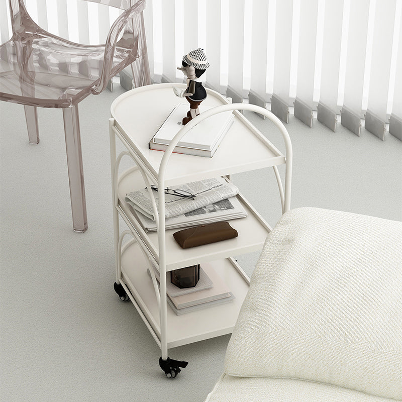 14" Wide Contemporary Corner Table 3-Tier Side Table with Storage