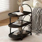 14" Wide Contemporary Corner Table 3-Tier Side Table with Storage