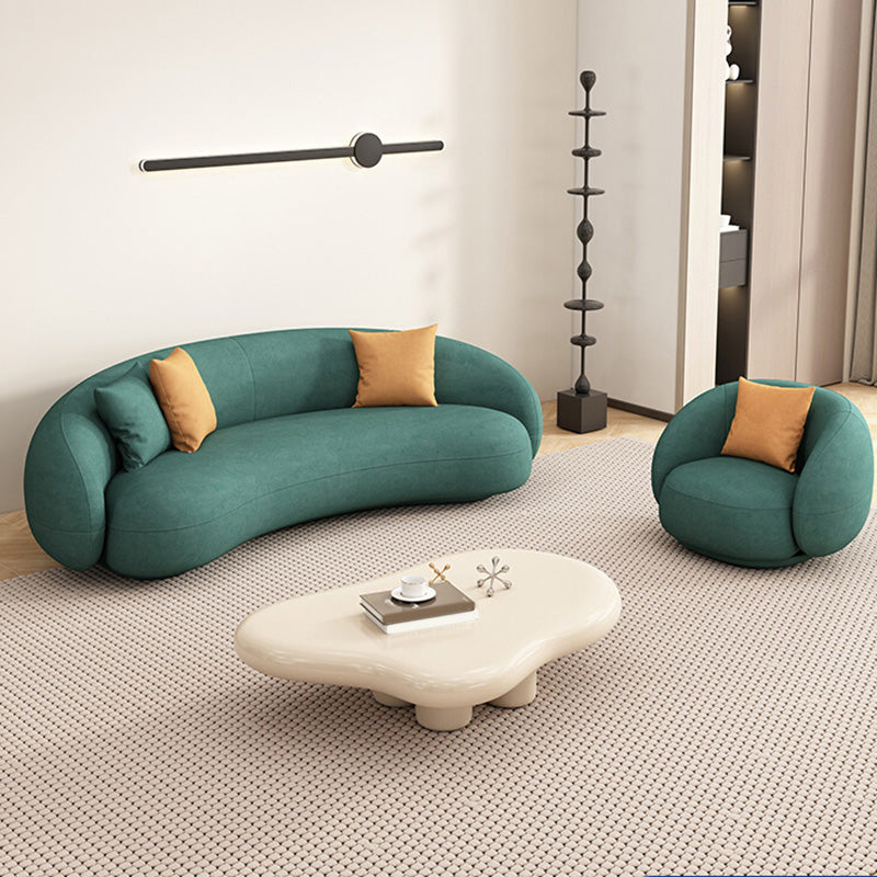 35" Wide Contemporary Sofa Forest Green Leather Stationary Seating Clearhalo 'furn' 'furn_sofas' 'Furniture' 'Living Room Furniture' 'Sofa' 'sofas' 7225224