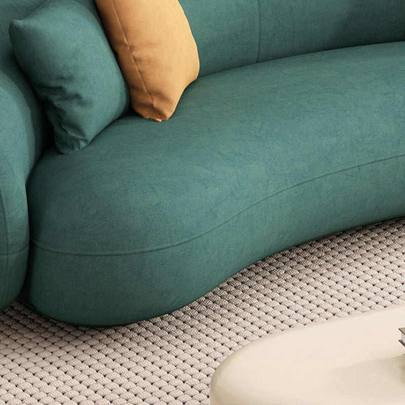 35" Wide Contemporary Sofa Forest Green Leather Stationary Seating Clearhalo 'furn' 'furn_sofas' 'Furniture' 'Living Room Furniture' 'Sofa' 'sofas' 7225231