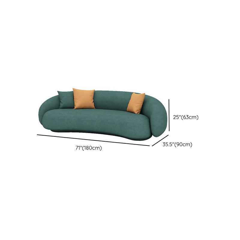35" Wide Contemporary Sofa Forest Green Leather Stationary Seating Clearhalo 'furn' 'furn_sofas' 'Furniture' 'Living Room Furniture' 'Sofa' 'sofas' 7225233