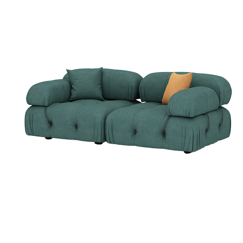 35" Wide Contemporary Sofa Forest Green Stain Resistant Seating